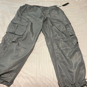 gray emerson lang parachute pants